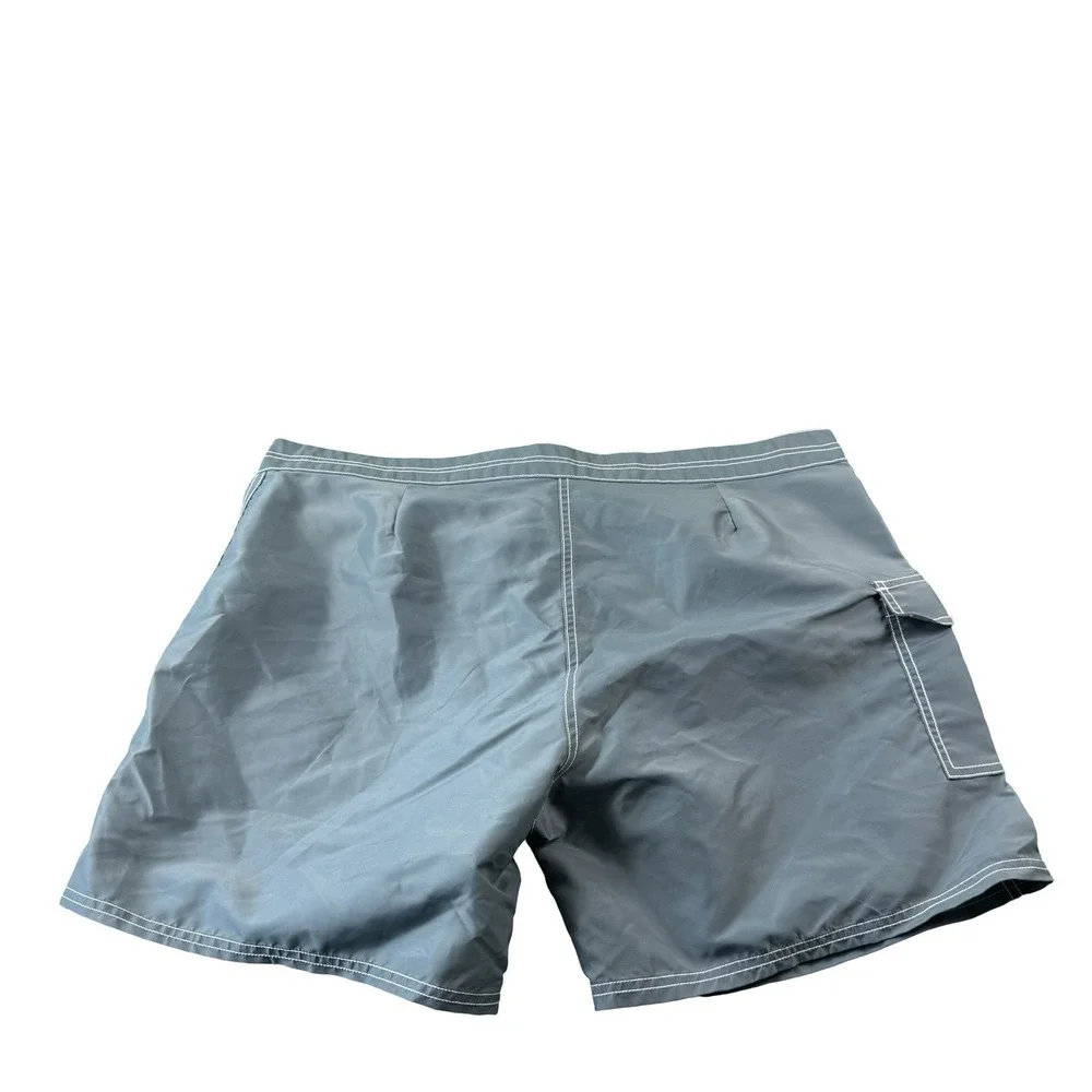 Katin by Kanvas VTG Blue Slate Nylon Unlined Mens Swimtrunk Size 40